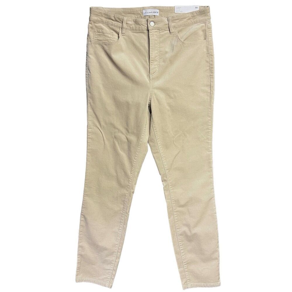 LOFT Tan Skinny Pants with Sleek Fit
